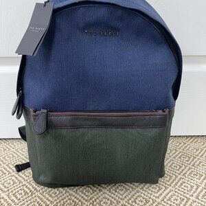 Ted Baker Men's Canvas Denim Zirabi Contrast Backpack - New